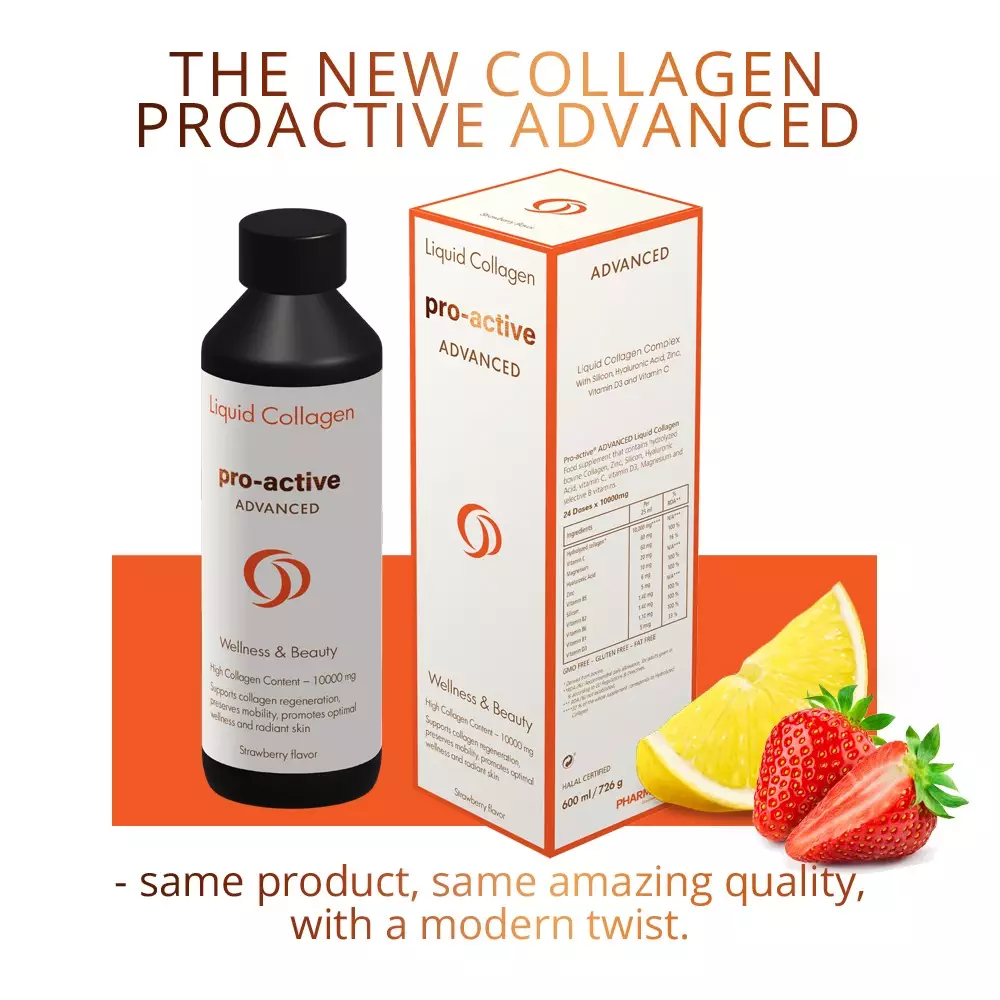 Pro-Active Liquid Collagen | 600ml | Lemon Flavour | Skin Rejuvenation & Joint Health - Image 2