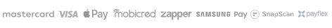 TSABR-payment-methods Payment methods icon. Mastercard, VISA, Apple Pay, Samsung Pay, Microcred, Zapper, ScanPay.