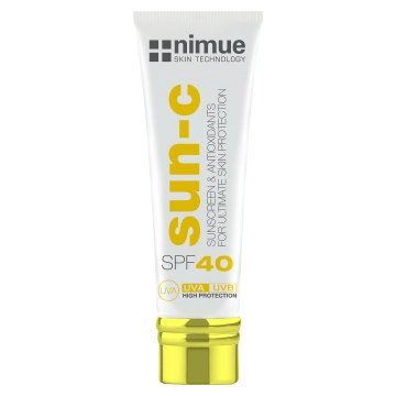 Nimue Sun-C SPF 40 | 60ml | Advanced UVA/UVB Protection & Photoageing Defence | Daily Facial Sunscreen