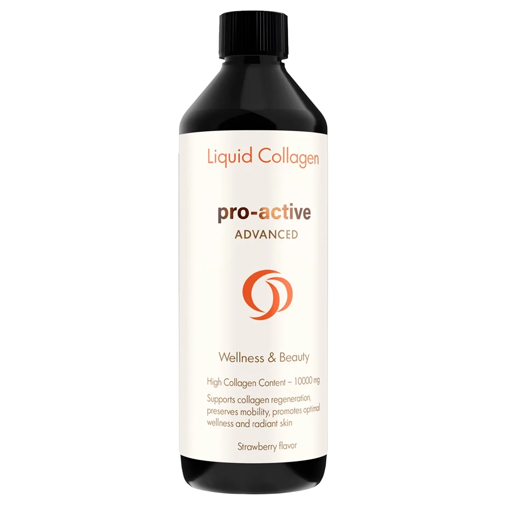 Pro-Active Liquid Collagen | 600ml | Strawberry Flavour | Skin Rejuvenation & Joint Health