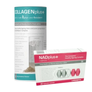 Largavita COLLAGENplus+ and NADplus+ products.