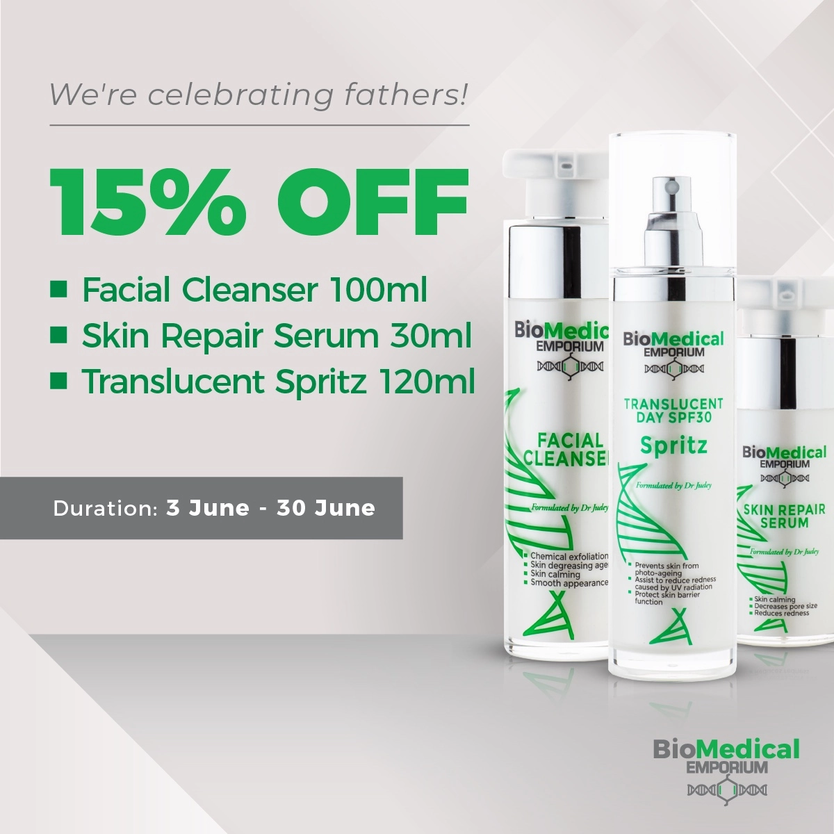 Biomedical Translucent Day SPF 30 Spritz | 100ml | Nourishing Spray With Vitamins And Minerals - Image 2
